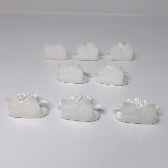 Vintage Coalport 💐 Bone China Floral Name Card Holders Mismatched Set of 8 - Picture 7 of 16
